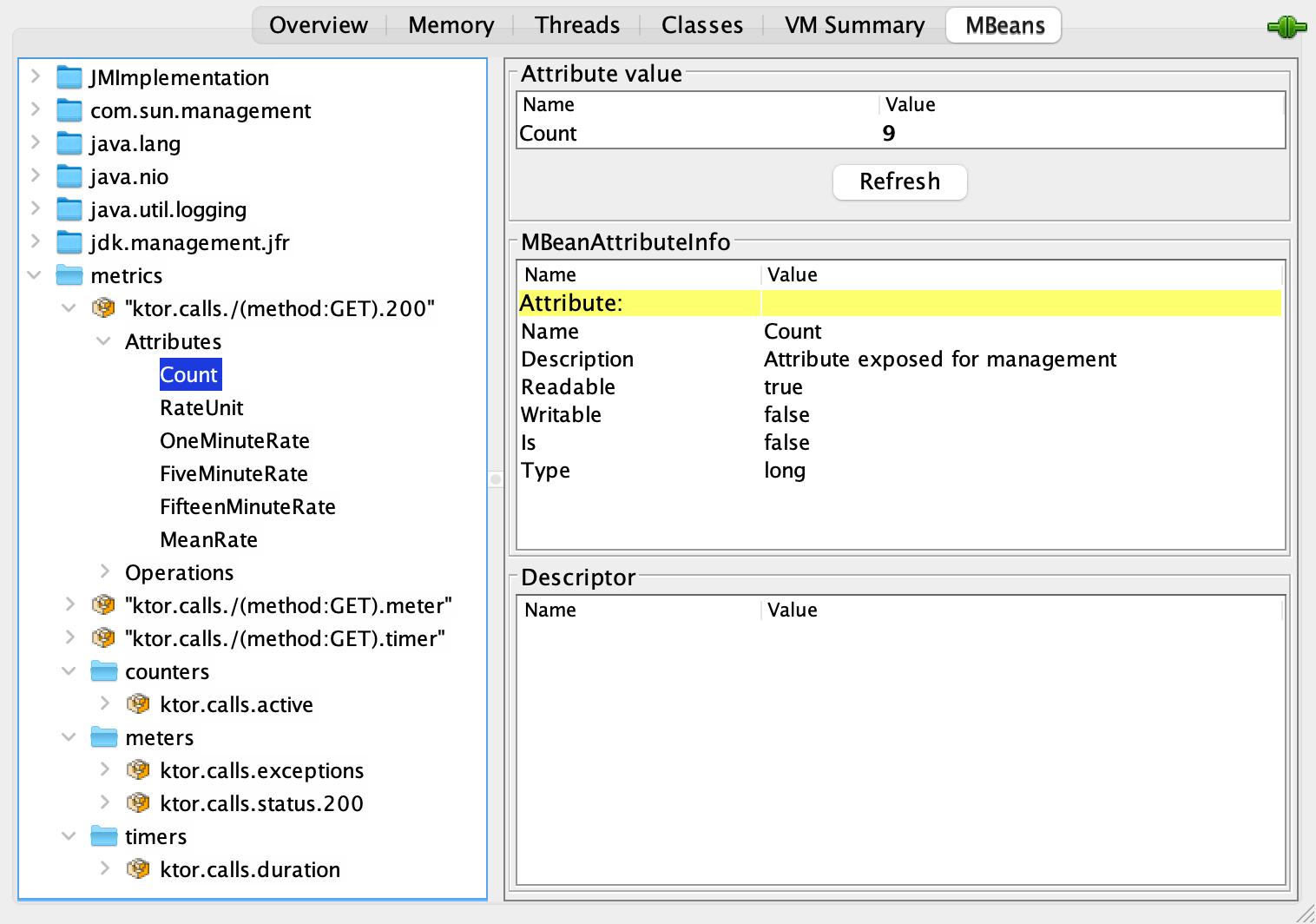 Ktor Metrics: JMX Ktor Metrics: JMX