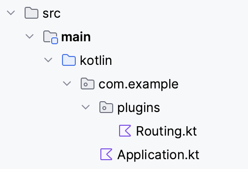 Ktor project src folder structure Ktor project src folder structure