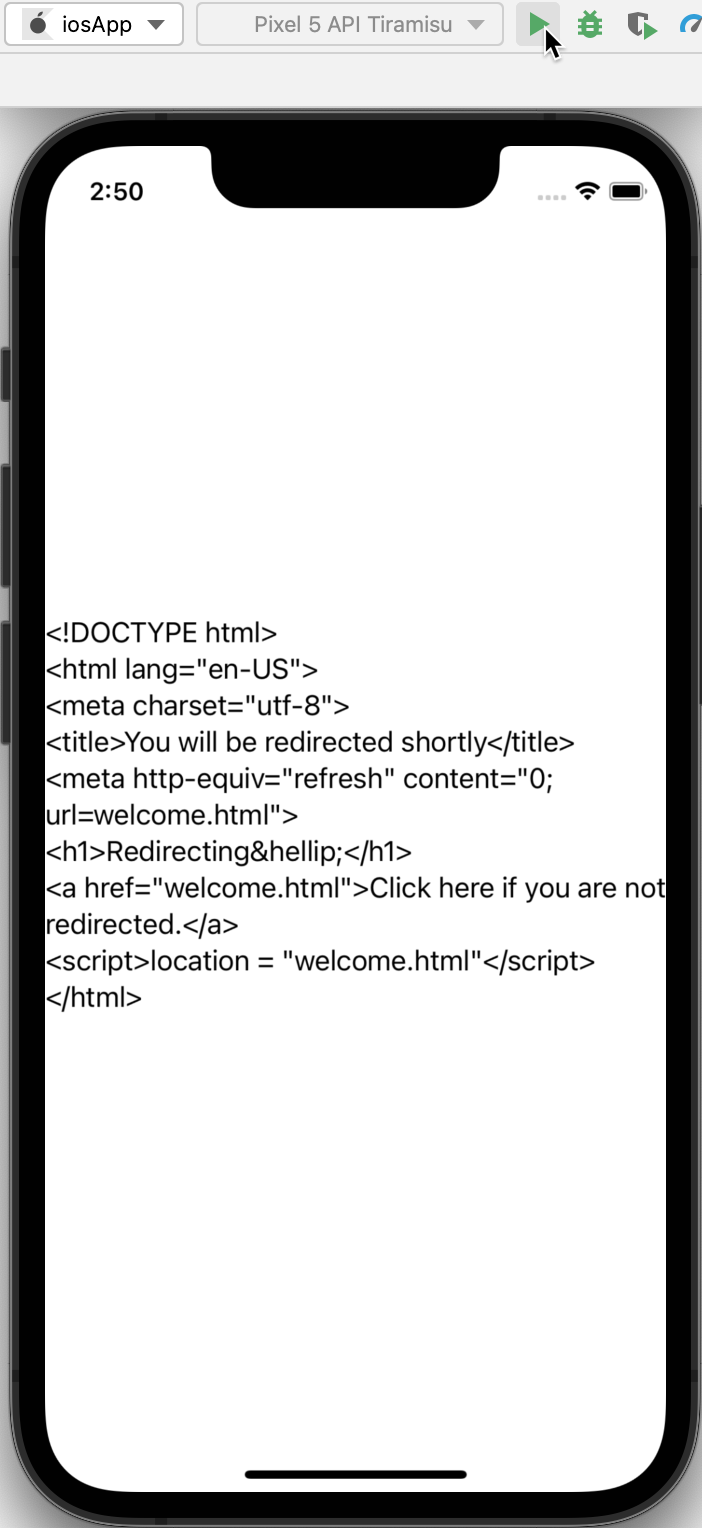 iOS simulator