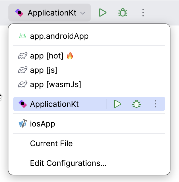 Run & Debug window Run & Debug window