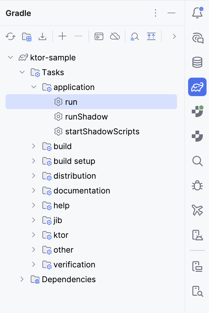 Gradle tab in IntelliJ IDEA