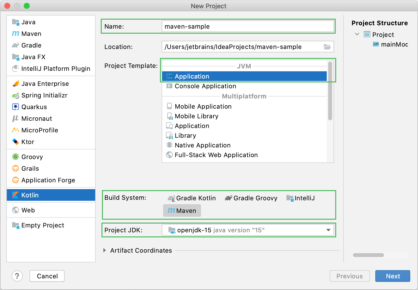 Gradle Project Settings