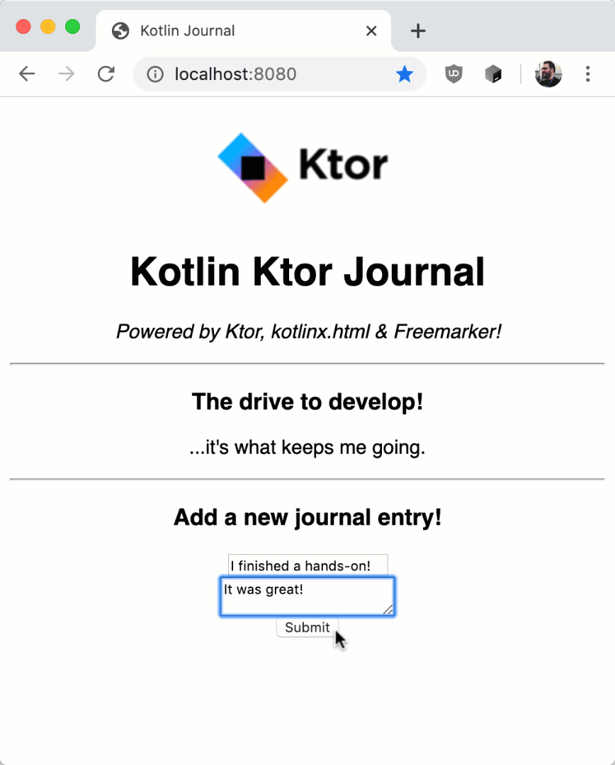 Ktor journal